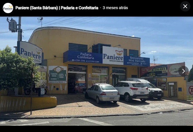 Fachada real da unidade Paniere Santa Bárbara